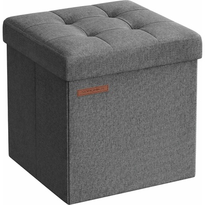 SONGMICS Taburet s úložným priestorom Nestro 30 cm sivý