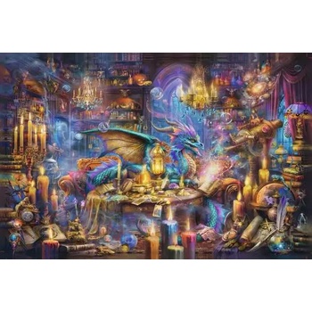 Ravensburger - Puzzle Dragon’s Library - 3 000 piese