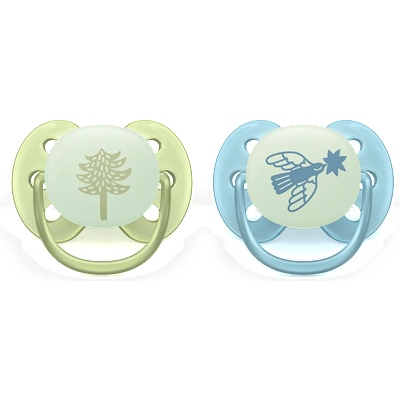Philips Avent Pacifier Ultra Soft NightTime SCF094/05, 18+ м. , 2 броя (SCF094/05)