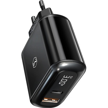 Xmart Зарядно устройство Xmart 1 x USB QC4.0 и 1 x Type-C PD 20W, LED дисплей (12672)