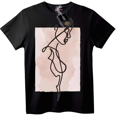 NOONEBRAND Тениска Елегантна Линейна Жена - 7XL, Black