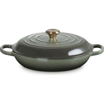 Le Creuset 21180301734441 Hrnec Gourmet Signature nízký 30 cm šedo-zelený