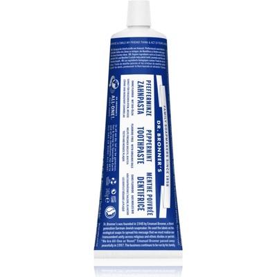 Dr. Bronner's Peppermint избелваща паста за зъби без флуорид 105ml