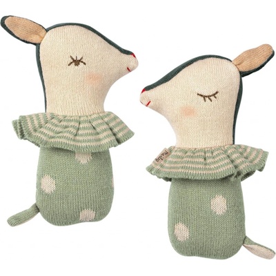 Maileg Textilná hrkálka Bambi Dusty Mint