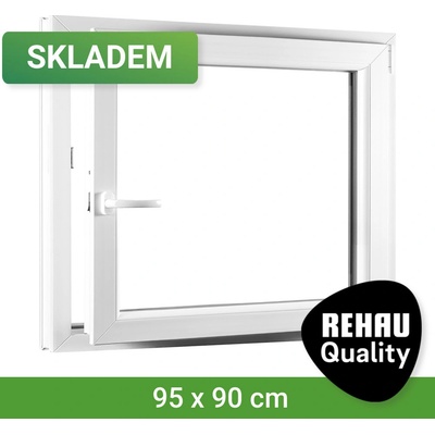 SKLADOVÁ-OKNA.cz REHAU Smartline+, otvíravo-sklopné pravé 950 x 900