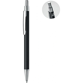 MID OCEAN Химикалка от рециклиран алуминий, черен (03100-А-ЧЕРЕН)