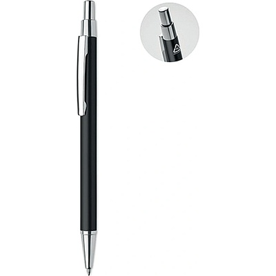 MID OCEAN Химикалка от рециклиран алуминий, черен (03100-А-ЧЕРЕН)