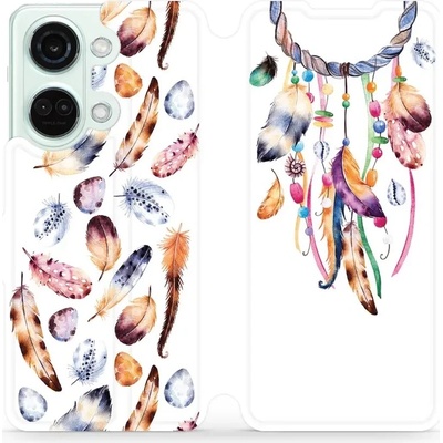 Mobiwear Flip OnePlus Nord 3 5G M003S Lapač a barevná pírka