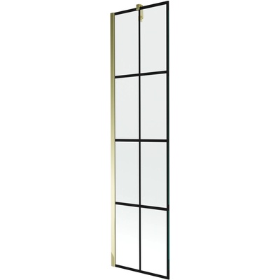 Mexen Next душ кабина 1-крилова 50 x 150 см, черна решетка, златиста - 895-050-000-00-77-50 (895-050-000-00-77-50)