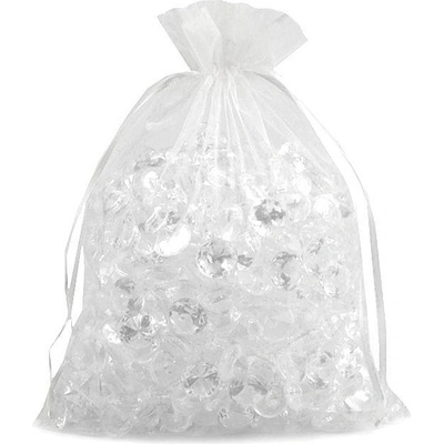 Dárkový pytlík 20x26 cm organza - bílá (5 ks)