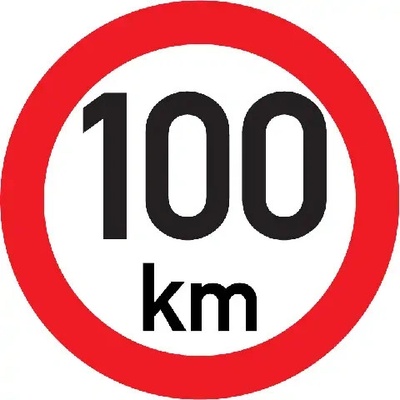 Značka Označenie najvyššej povolenej rýchlosti 100 km