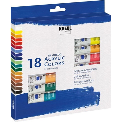 Sada akrylových barev El Greco 24 x 12 ml – Zboží Dáma