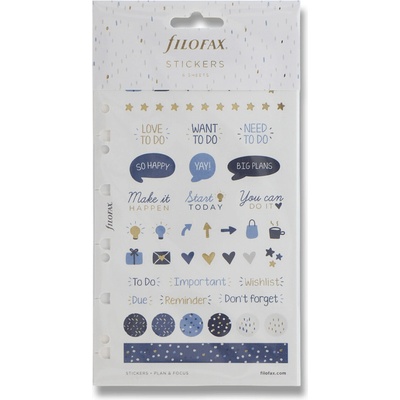 Filofax Samolepky Indigo náplň osobních A5 diářů