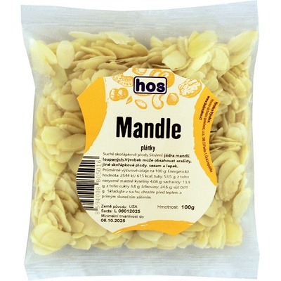 HOS Mandle plátky 100 g