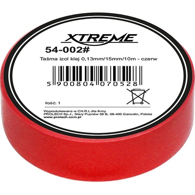 Xtreme Izolačná páska 15 mm x 0,13 mm x 10 m 54-002 červená