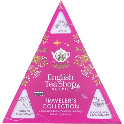 ETS cestovní balení růžový trojúhelník 9 pyramidových sáčků