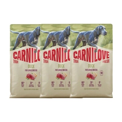 Carnilove True Fresh Dog Adult Large Breeds Duck 3 x 4 kg