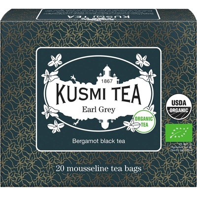 Kusmi Tea Porcovaný černý čaj Earl Grey Bio 20 sáčků