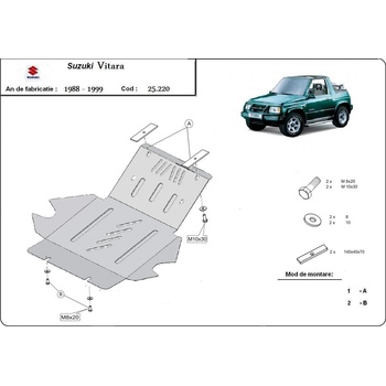 Scut Motor - Румъния Метална кора под двигател suzuki vitara 4d от 1992 до 1998 (73834)