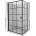 Mexen Mist-B лява душ кабина 100 x 85 см, черна решетка, черна - 8A2T-100-085-70-77-L (8A2T-100-085-70-77-L)