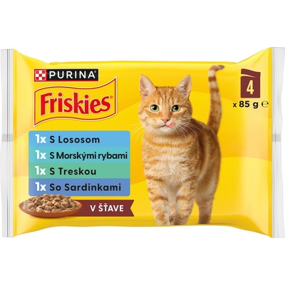Friskies mp losos/tuniak/treska/sardinky 4 x 85 g