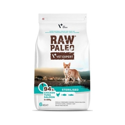 VetExpert Raw Paleo Sterilised Chicken&Tuna&Salmon 6 kg