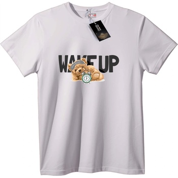 NOONEBRAND Тениска Събуди Се Плюшено Мече - M, White