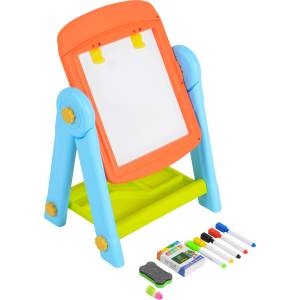 Yuan Toys Дъска за рисуване Yuan Toys - Двустранна, с аксесоари, оранжева (112753)