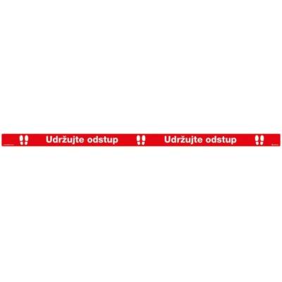 Udržujte odstup [L=1,0m], CZ, Samolepka, formát 1000x50 mm, Samolepicí