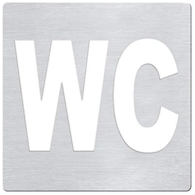 Sapho WC cedulka 120x120 mm, broušená nerez, XP037