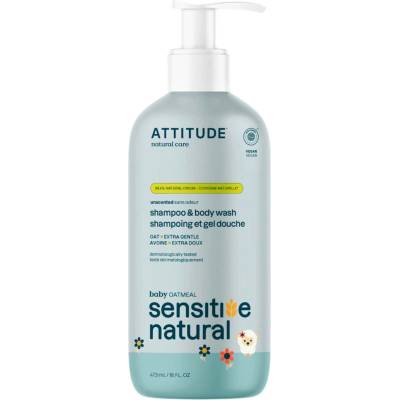 ATTITUDE tělové mýdlo a šampon 2 v 1 Sensitive Natural 473 ml