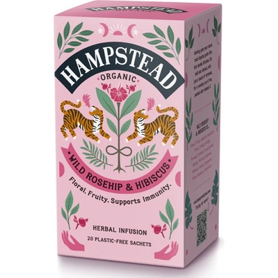 Hampstead BIO šípkový čaj s ibiškem 20 ks