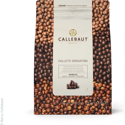 Callebaut Čokoládové perly lesklé mramorované 2,5 kg