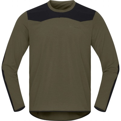 Norrøna Мъжка фланелка с дълъг ръкав за колоездене Norrøna Skibotn Equaliser Tech Long Sleeve Cycling jersey - Olive Night (056-3182-0211)