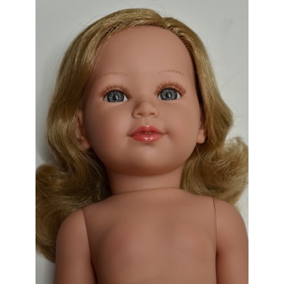 Vestida de Azul Realistická Coral bez oblečení Coral dlouhé vlnité blonďaté vlasy bez ofiny 45 cm