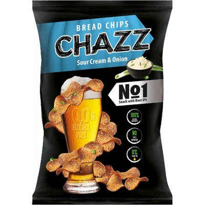 CHAZZ Chlebové chipsy s příchutí zakysané smetany a cibule 100 g