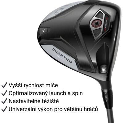 Callaway Quantum Max Project X Denali Frost Silver 50 Driver pravé 10.5° grafit Regular