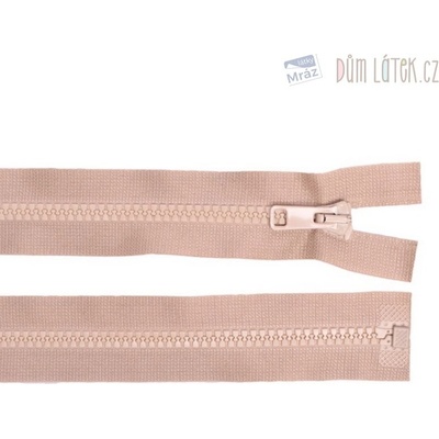 Zips kostený deliteľný béžový, dĺžka 40 cm