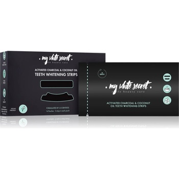 My White Secret Charcoal and Coconut Oil избелващи ленти за зъби 14 бр