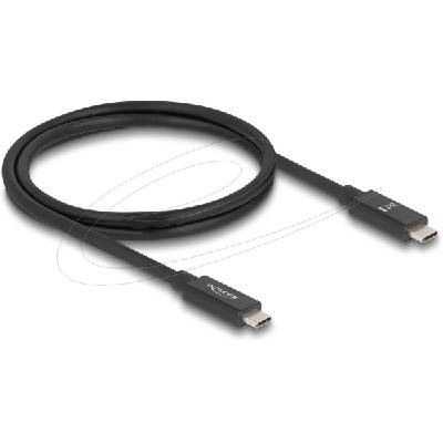 Кабел E-Marker USB-C, 80 Gbps, 16K 60 Hz, PD 3.1 240 W, 1 m, черен (DELOCK-81211)