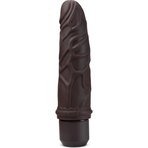 Blush Novelties Dr. Skin Silicone Dr. Robert 7 Inch Vibrating Dildo Brown