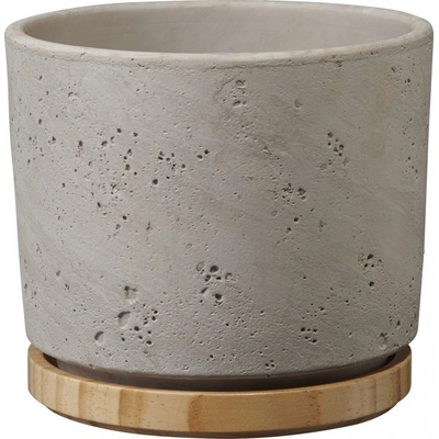 Soendgen Keramik Paros Delux ø 19 x 17 cm keramika dřevo šedá 62924