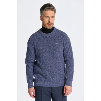 Gant sveter twisted yarn c-neck modrá