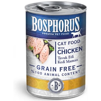 Bosphorus CAT FOOD with CHICKEN GRAIN FREE - консерва за котки с вкусно, прясно пилешко БЕЗ ЗЪРНО, 415 гр Турция