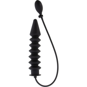 Hidden Desire Inflatable Ribbed Plug Expert Black