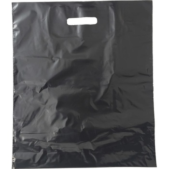 LDPE taška s prehmatom, dĺžka 45 cm, šírka 38 cm, záložka 5 cm, čierna
