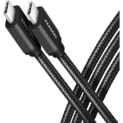Axagon BUCM3-CM20AB SPEED USB-C - USB-C, USB 3.2 Gen 1, PD 60W 3A, ALU, 2m, černý