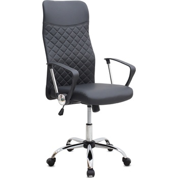 TopMebel Офисен стол Novaro с PU кожа в черен цвят 61x68x111/121см