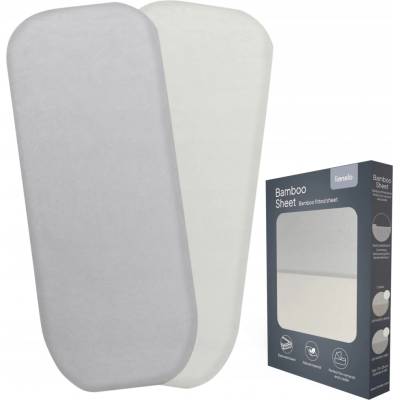 Lionelo prostěradlo Bamboo Sheet Off White Grey 70x28