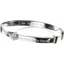 D for diamond Strieborný náramok s diamantom B4315